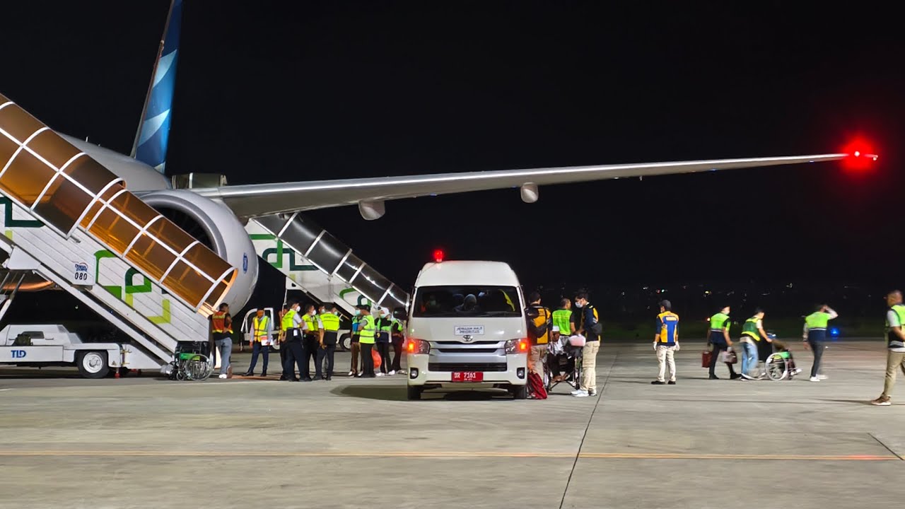 Kedatangan Jemaah Haji Kloter 4 di Embarkasi LOP#kemenagri #semuaorang #menteriagama #inews #innews