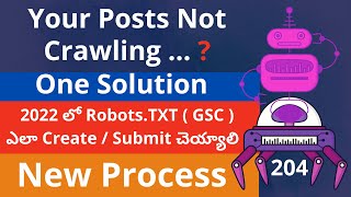 [New Process]: How To Create/Submit Robots.Txt | Crawling | Indexing | Ranking | In Telugu