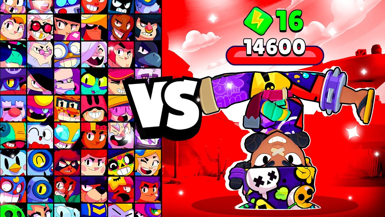 GRAFFITI MINA vs ALL BRAWLERS! With 16 POWER-UPs! | Brawl Stars