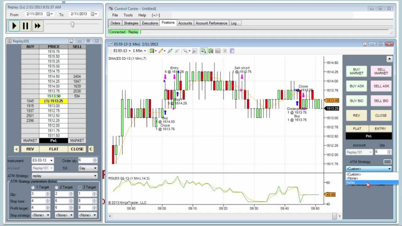 Market Replay - NinjaTrader 7 Training - 2/12/2013 - YouTube