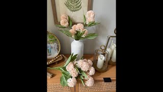 Beautiful Faux Silk Pompon Flowers - Great for Decor or DIY!