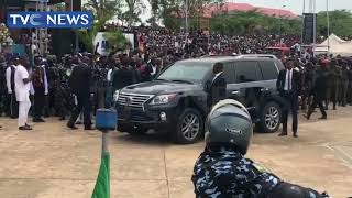 Benue State Governor-Elect, Rev. Fr. Hyacinth Alia Arrives IBB Square In Makurdi For Inauguration screenshot 1