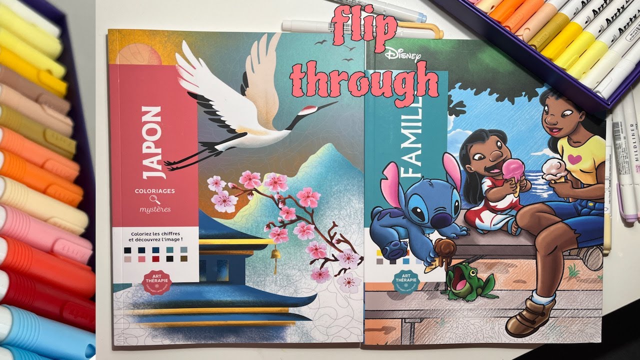 disney mystery coloring book | famille flip through! JAPON - Coloriages ...