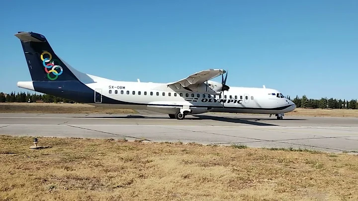Olympic Air ATR 72-600 taxiing, Tanagra Air Force Base, Greece.