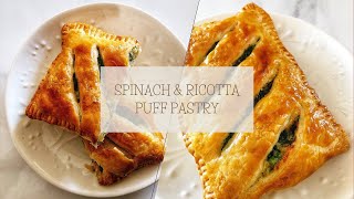 Quick Spinach and Ricotta Puff Pastry - Packed Lunch/ Make Ahead Recipes