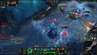 League of Legends Thresh Outplay on Zac Twice!
