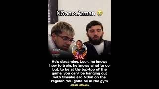 Israel Adesanya dropped a "less Twitch, more mitts" reality check on Arman Tsarukyan