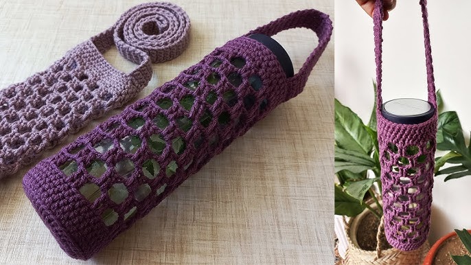 Lovely crochet water bottle holder - Khuc Cay