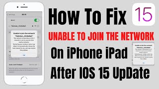 Unable To Join The WiFi Network On iPhone iPadHow To Fix Unable To Join The Network Error iOS 15.