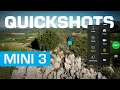 Dji mini 3  tuto modes quickshots