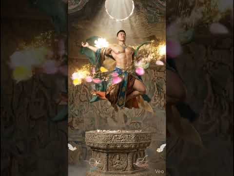 一曲梵音，掌心生莲。Ethereal Deity's Melody #Dunhuang #AIFantasy #เทพบุตร
