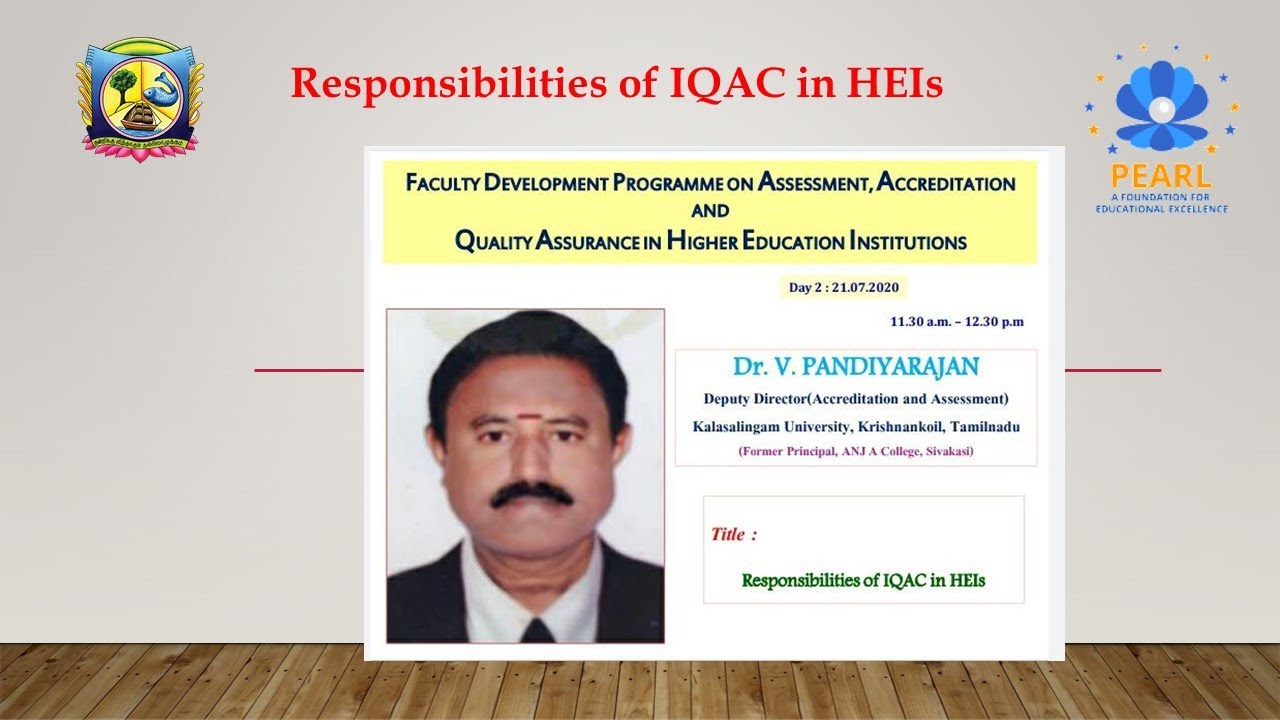 Responsibilities of IQAC in HEIs - YouTube