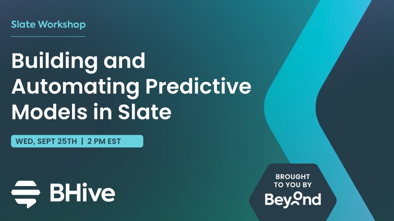 Building and Automating Predictive Models in Slate - YouTube