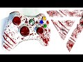 Blood splatter on a Xbox controller (spray paint)