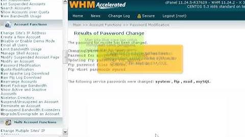 Cara mengubah password account di WHM cPanel Hosting By riauhost.net