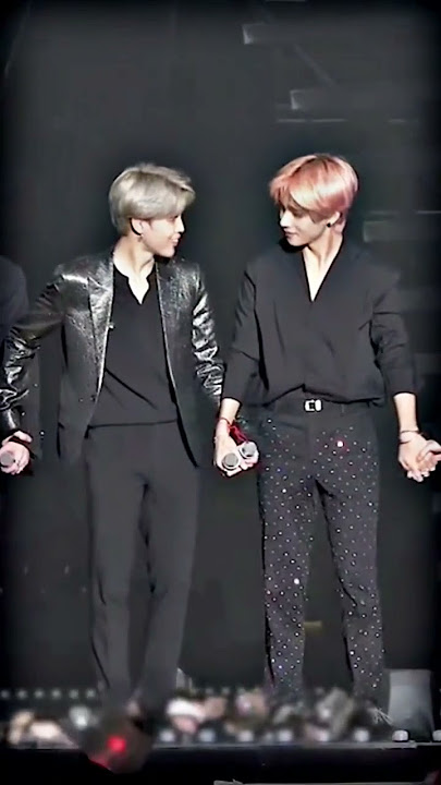 Jimin holds V hand 🤗💜💜#bts #taehyung #jimin #mylove #shorts #frendship