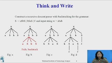 4  Syntax Analyzer - Top down parsing
