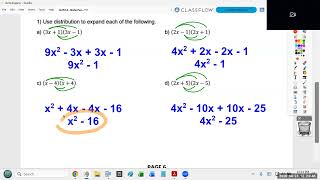 4-24-2026 - CHS - OBEN - 2-YR ALGEBRA 2 AB - DAY 127 - Factoring (Difference of Squares)