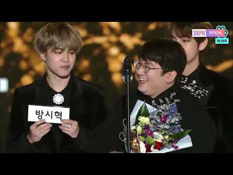 Bang Shi Hyuk won Producer of the Year 27th Seoul Music Awards 2018