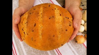 Самый популярный хлеб в нашей пекарне! Готовим ЛУКОВЫЙ ХЛЕБ в домашних условиях