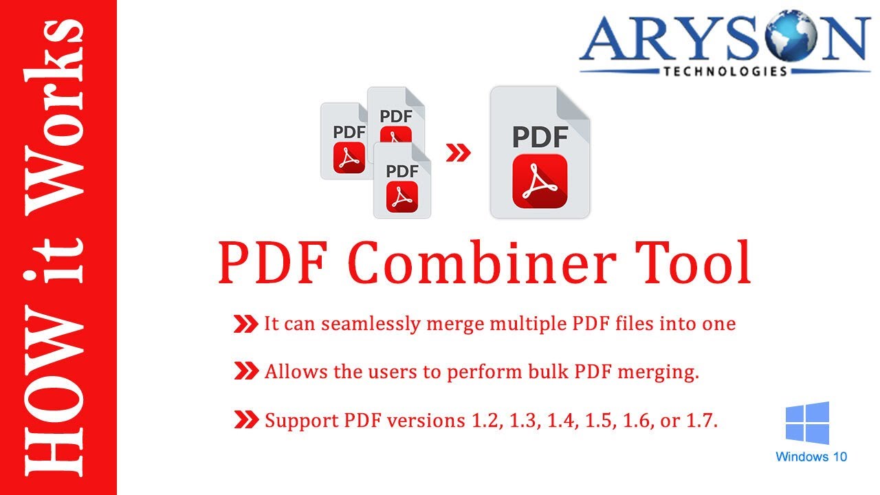Combine or Merge Multiple PDF Files into One by PDF Combiner Tool - YouTube