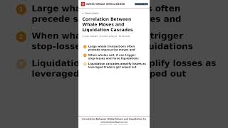Correlation Between Whale Moves and Liquidation Cascades — explained in 60 seconds