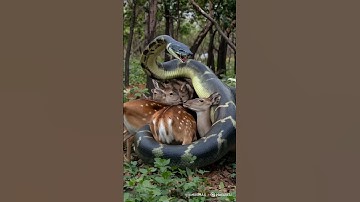 Anaconda attack on deers #anaconda #deer #python #attack #yt #ytshorts #trendingshorts