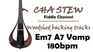Beginning Violin improvisation Em7 A7 Two Chord Vamp ::  Gypsy Jazz Fiddle Backing Track (180 bpm)