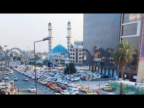 بغداد المنصور شارع 14 رمضان اجمل شوارع بغداد جولة