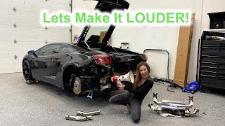 She Likes it LOUD!!! Lamborghini Straight Pipe Exhaust Instal!