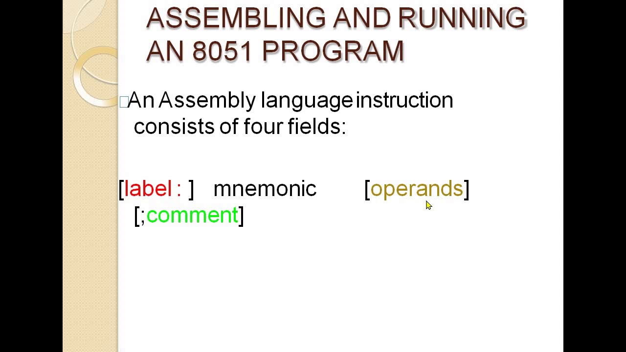 Assembly Language Programming of 8051 - YouTube