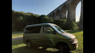 Inside a Mazda Bongo with rear conversion