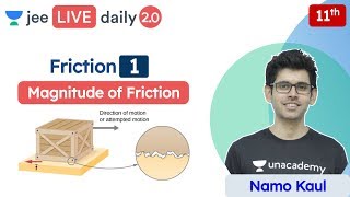 JEE: Friction L1 | Magnitude of Friction | Unacademy JEE | JEE Physics | Namo Kaul