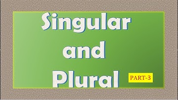 SINGULAR AND PLURAL |PART 3|