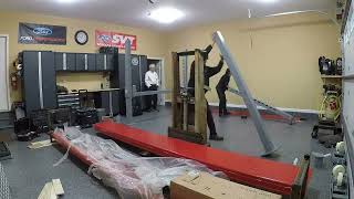 Advantage Lifts 4 Post Installation Time Lapse