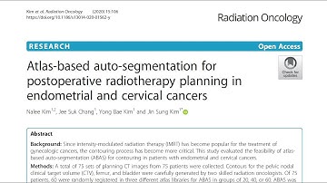 Atlas-Based Auto-Segmentation for Radiotherapy Planning in Endometrial and Cervical Cancers