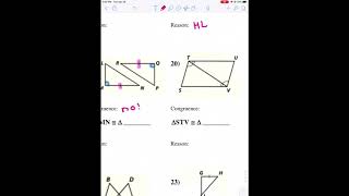 Congruent Triangle Practice