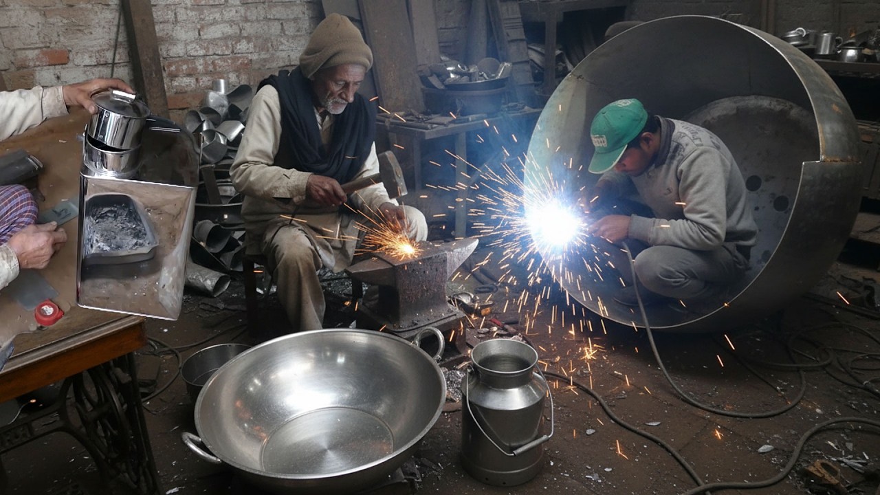 Traditional Skilled Workers Making Top 9 Different Handmade Metal Items
