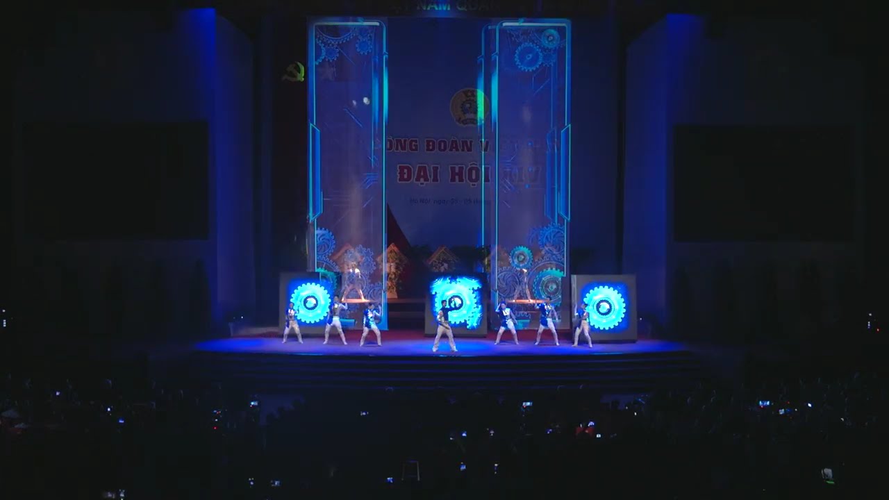 Performers with LED Moving Standees at a major event in Hanoi