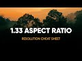 1.33:1 Aspect Ratio Cheat Sheet (4:3 Standard Fullscreen)