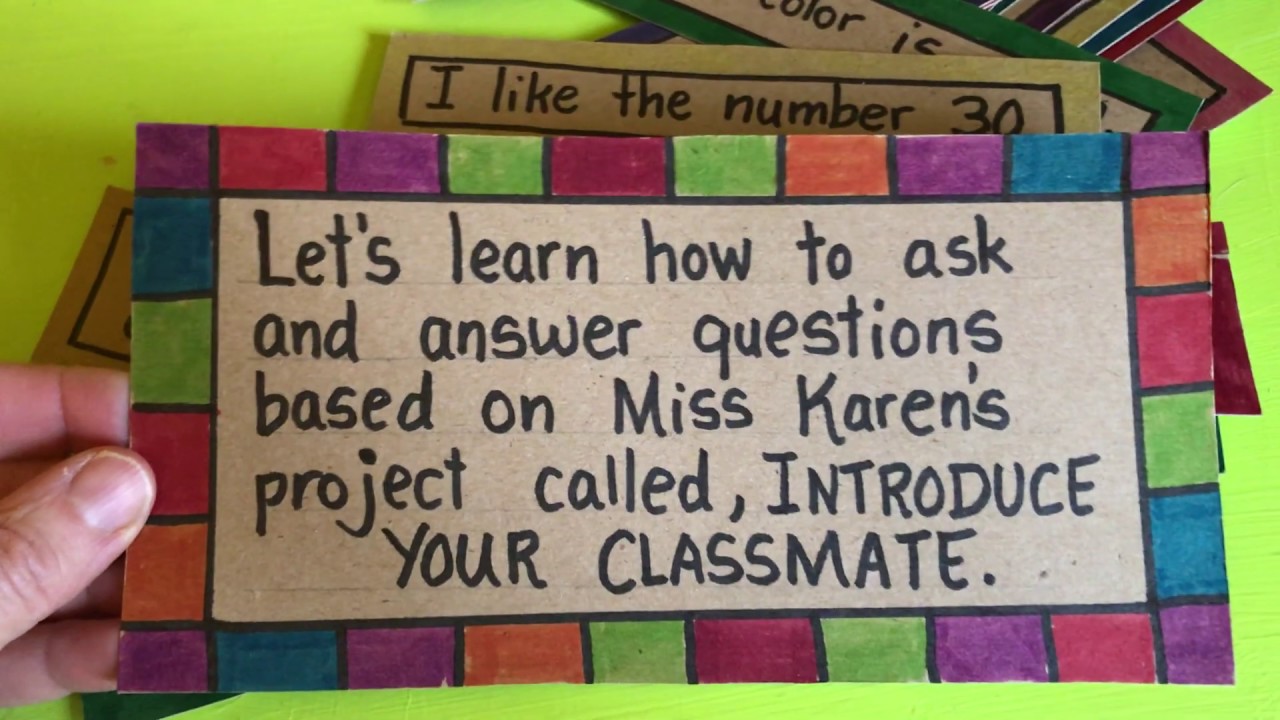 Match The Cards 25 - Introduce Your Classmate - YouTube
