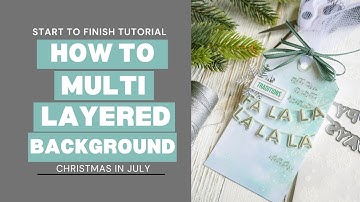 Cue the Holiday Banners and Rub Ons and Layers and Ink | Christmas In July Tag Tutorial
