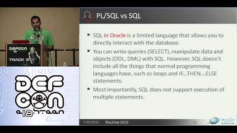DEFCON 18: Hacking Oracle From Web Apps  1/4
