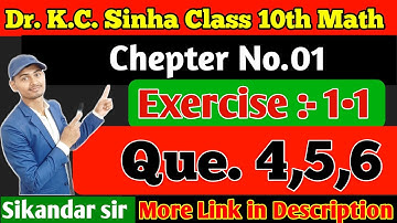 10th class math Exercise 1.1 Q.4,5,6 (Dr. Kc.Sinha book) class 10th math Exe 1.1 Q.4,5,6 #KC_sinha