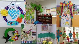 Preschool decoration ideas/Classroom wall decoration design/Door decoration ideas/Paper flower ideas