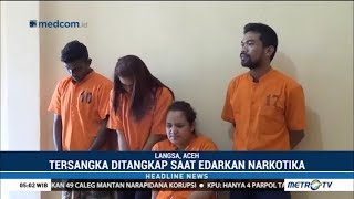 Polres Langsa Tangkap Empat Tersangka Pengedar Ekstasi