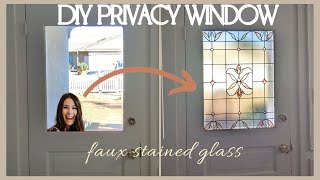 Faux Stained Glass Window Hack - Diy Privacy Fix
