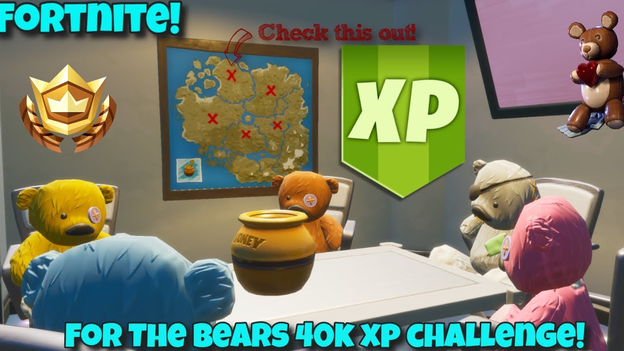 FOR THE BEARS All Honey Jar Locations! Hidden Challenge Fortnite 40000 XP