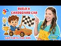 Build a Car with Silly Ms Lily! 🚗 Cardboard Box Car + Learn Car Parts for Kids - Toddler Learning