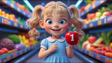 Learn numbers 1 to 10 with Lily`s supermarket adventure. Fun counting song for kids.